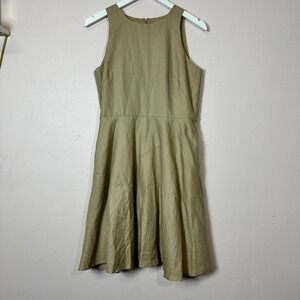 ANN TAYLOR Beige Sleeveless A-Line Dress, Size Petite 8P
